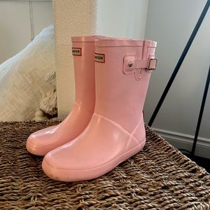 short light pink hunter boots